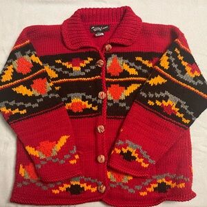 Vintage Caravan Wool Western Cowgirl Cardigan Women’s Size Medium